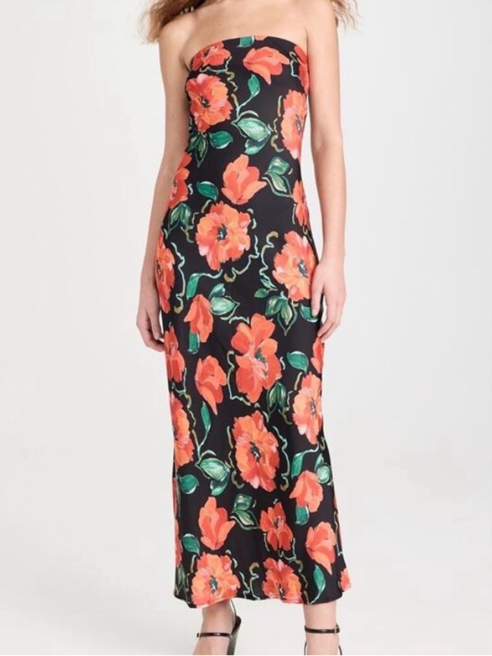 RESA Anna Slip Dress Poppy Floral strapless small